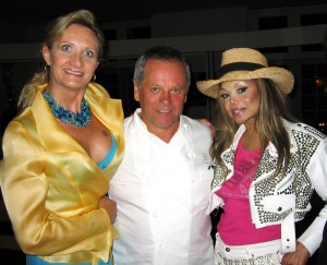 Latoya Jackson with Wolfgang Puck and Sophie Gayot