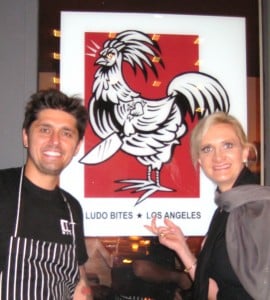 Chef Ludovic Lefebvre with Sophie Gayot