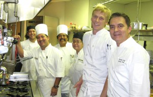 Chef Andreas Nieto (right) and his team