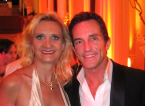 Jeff Probst, best reality host Emmy winner, with Sophie Gayot