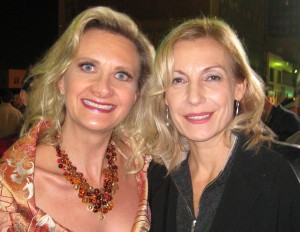 German chanteuse and actress Ute Lemper with Sophie Gayot