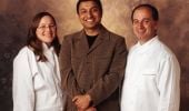 Chef-owners Sarah Stegner and George Bumbaris, along with Rohit Nambiar (center), bring Prairie to the city. 