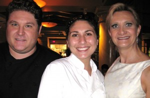 Water Grill chef David LeFevre & Top Chef, Season 7, contestant Amanda Baumgarten with Sophie Gayot
