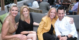 Chef Jamie Gwen, Lana Sills, chef Anthony Zappola from Craft Los Angeles with Sophie Gayot
