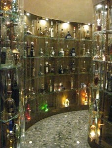 The tequila tunnel at chef Rick Bayless' Red O restaurant in Los Angeles