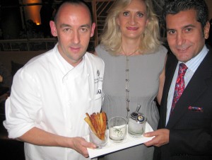 Executive chef Ashley James, Sophie Gayot, Hotel General Manager Mehdi Eftekari