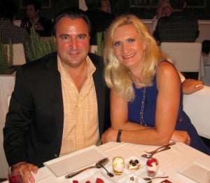 Laurent Halasz, president of Fig & Olive restaurants, with Sophie Gayot