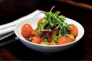 Patita, a pig trotter stew made with homemade chorizo, potatoes and cherry tomatoes at Picca restaurant Patita, a pig trotter stew made with homemade chorizo, potatoes and cherry tomatoes at Picca restaurant