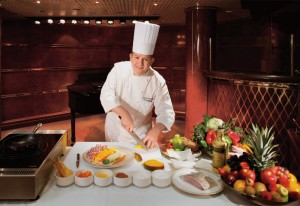 A Silversea Cruises cooking demonstration