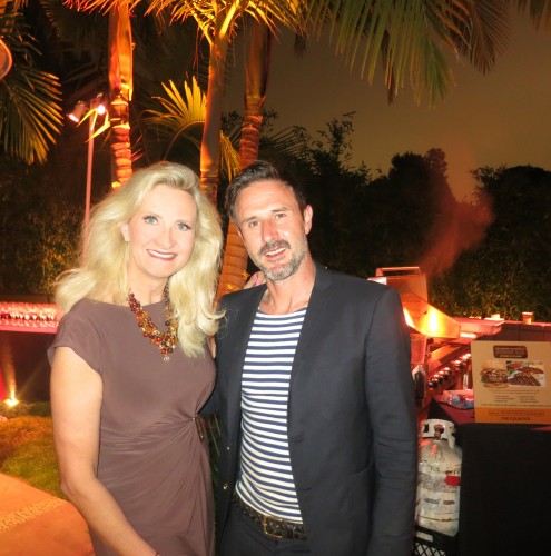 Actor David Arquette with Sophie Gayot