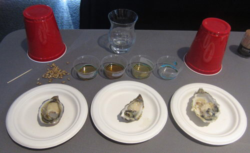 Oysters paired with Bowmore Islay Single Malt Scotch Whisky at SF Chefs 2013