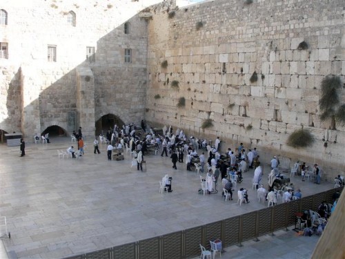 Western Wall, prayer area (men's side)