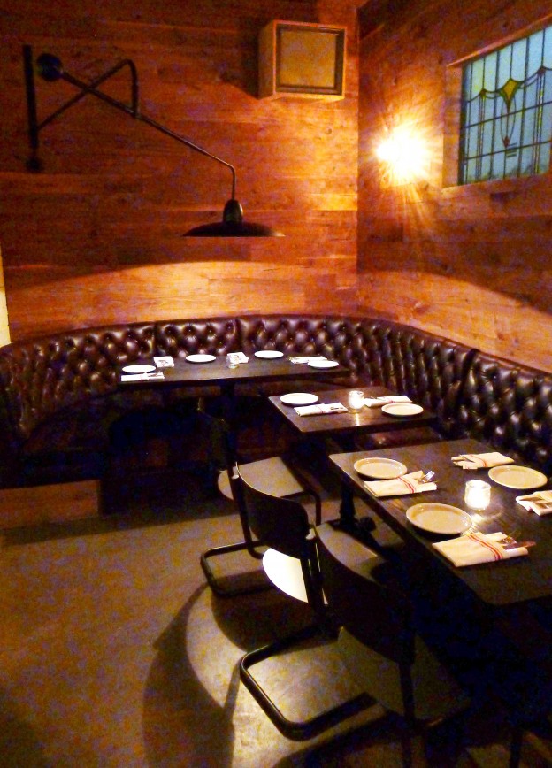 Shot of interior dining area at Flores in Los Angeles