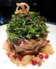 Crispy duck salad, with pomegranate, pine nut and shallot