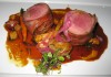 Pancetta-wrapped veal loin with sweetbreads
