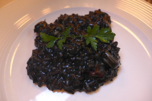 Black squid ink risotto