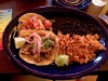 Chicken and swordfish soft tacos