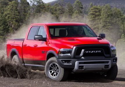 A three-quarter front view of the third best-selling vehicle in 2015, the Ram 1500 A three-quarter front view of the third best-selling vehicle in 2015, the Ram 1500
