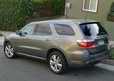 A three-quarter rear view of a 2012 Dodge Durango R/T RWD A three-quarter rear view of a 2012 Dodge Durango R/T RWD