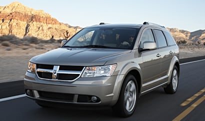 A three-quarter front view of a 2010 Dodge Journey