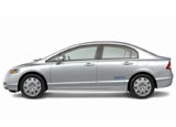 A side view of a silver 2009 Honda Civic GX