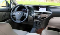 A front interior view of a 2009 Lexus RX 350
