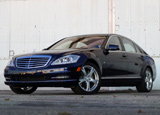 A three-quarter front view of a 2012 Mercedes-Benz S400 Hybrid