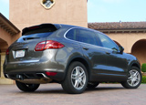 A three-quarter rear view of a 2011 Porsche Cayenne Hybrid A three-quarter rear view of a 2011 Porsche Cayenne Hybrid