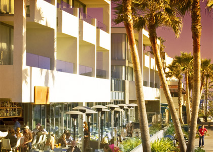 The outdoor patio of JRDN Restaurant in San Diego, one of our Top 10 Outdoor Dining Restaurants in the U.S.
