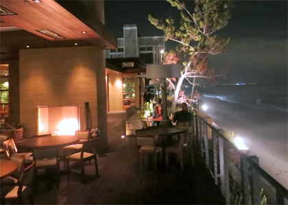 The outdoor patio of Nobu Malibu, one of GAYOT's Top 10 Outdoor Dining Restaurants in the U.S.