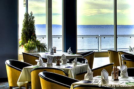 Elegance abounds at this waterfront seafood restaurant.