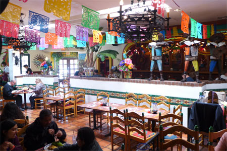 A festive Mexican restaurant at the edge of Old Town San Diego.