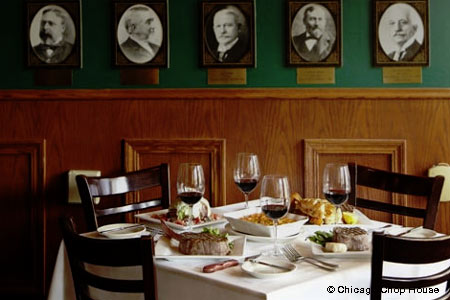 Steaks and sides pair with fine wines at this Chicago institution.