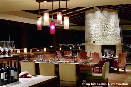 This American kitchen at The Ritz-Carlton, Dove Mountain emphasizes local and fresh, and is a fine spot for special occasions or family dining.