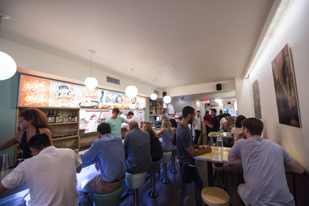 The dining room of Ivan Ramen on the Lower East Side