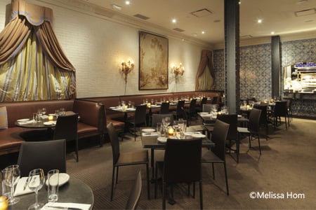 The dining room of Rotisserie Georgette on the Upper East Side