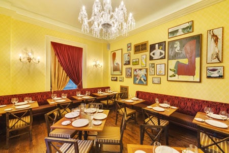 The dining room of The Peacock in the Flatiron District