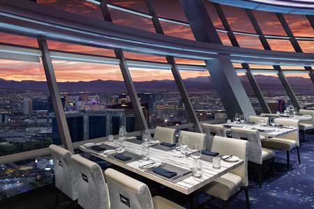 Dine on Prime cuts in a dramatic setting with a view.