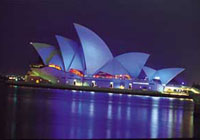 The striking Sydney Opera House was designed by Danish architect Jorn Utzon
