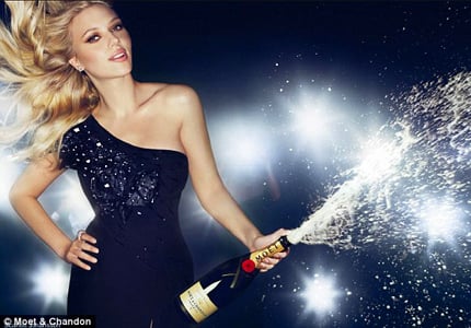 Scarlett Johansson has been the celebrity face of Moet & Chandon since March of 2009