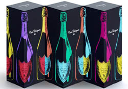 The Tribute to Andy Warhol bottlings of the 200 vintage of Dom Pérignon.