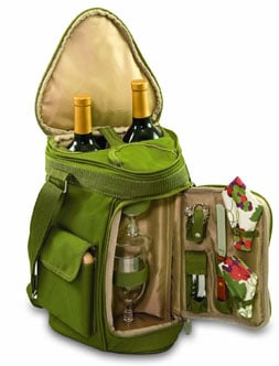 Picnic Time Meritage Insulated Triangular Wine and Cheese Tote