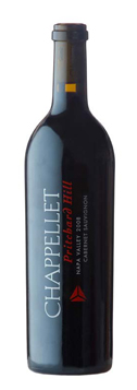 A bottle of Chappellet 2008 Pritchard Hill Cabernet Sauvignon, our wine of the week