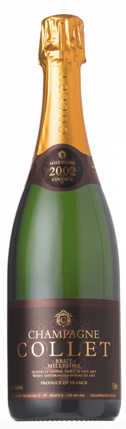 A bottle of Champagne Collet Brut Millesime, our wine of the week