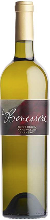 A bottle of Benessere Vineyards 2010 Napa Valley Pinot Grigio, our wine of the week