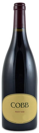A bottle of Cobb Wines 2008 Emmaline Ann Vineyard Pinot Noir, our wine of the week