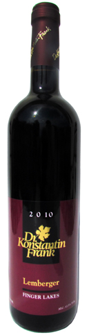 A bottle of Dr. Frank's Vinifera Wine Cellars 2010 Lemberger, our wine of the week