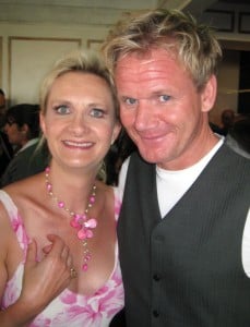 Famous chef Gordon Ramsay with Sophie Gayot