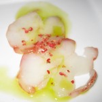 Aragosta lobster with pink peppercorns, grapefruit & chive oil