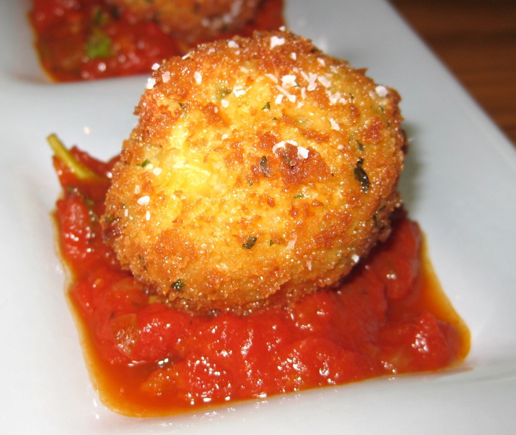 Suppli' Al Telefono saffron risotto croquettes, mozzarella di bufala & tomato sugo